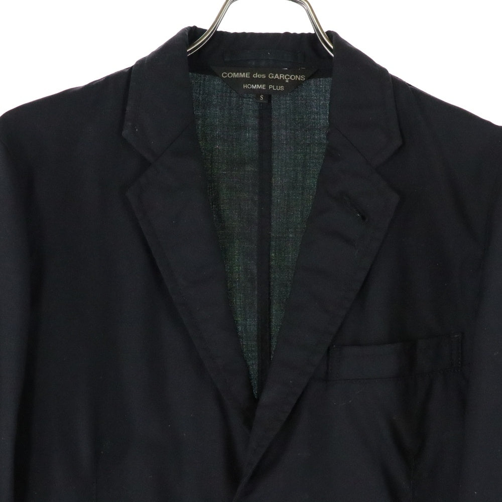 COMME des GARCONS HOMME PLUS(コムデギャルソンオムプリュス) 12SS AD2011 フリル加工 ダブルフラップポケット 2B テーラードジャケット ブラック PI-J111