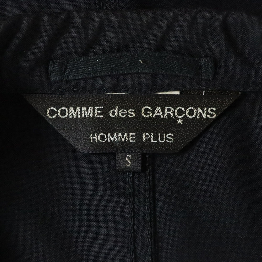 COMME des GARCONS HOMME PLUS(コムデギャルソンオムプリュス) 12SS AD2011 フリル加工 ダブルフラップポケット 2B テーラードジャケット ブラック PI-J111