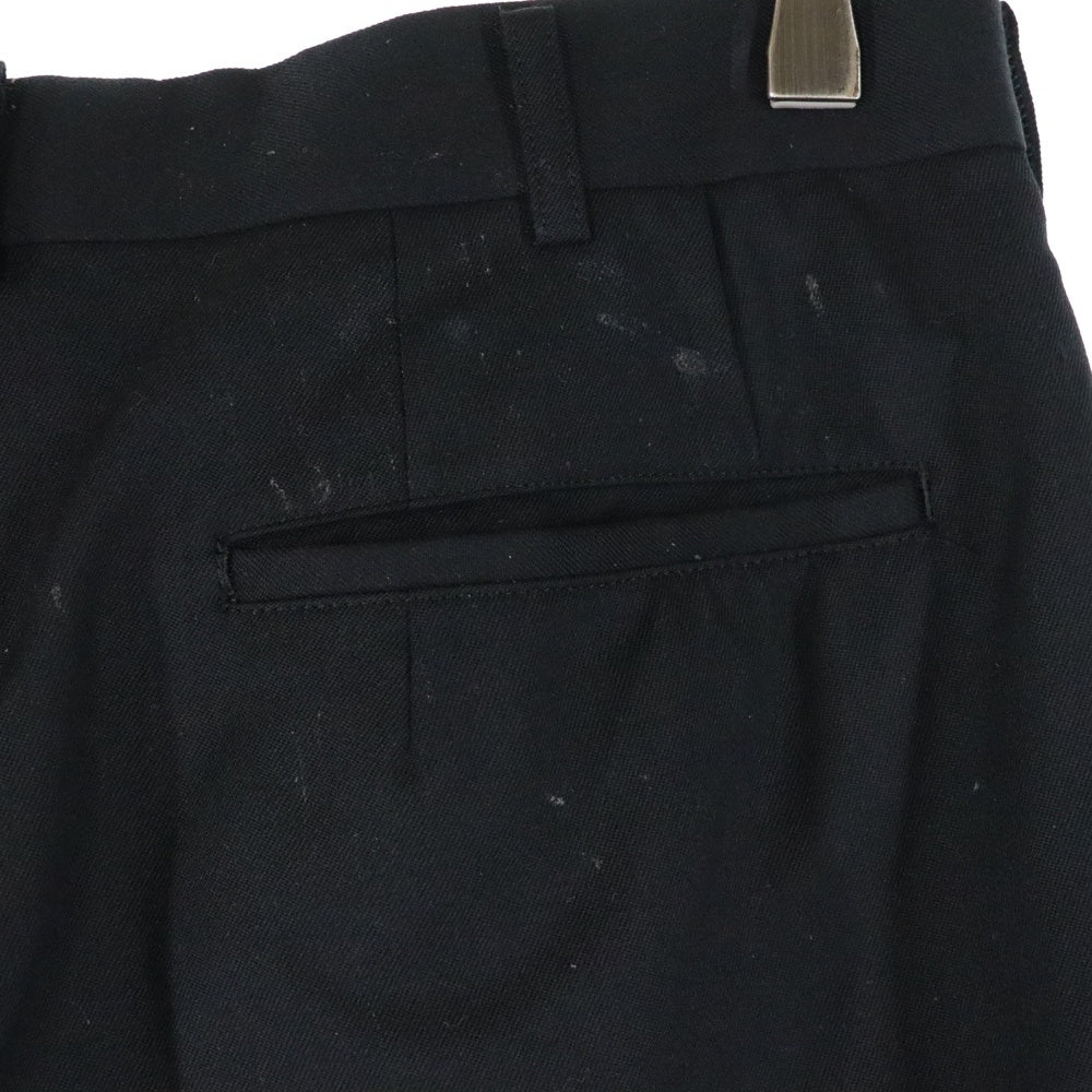 COMME des GARCONS HOMME PLUS(コムデギャルソンオムプリュス) 12SS AD2011 フリル加工 裾折り返しデザイン ジップアップ スラックスパンツ ブラック PI-P063