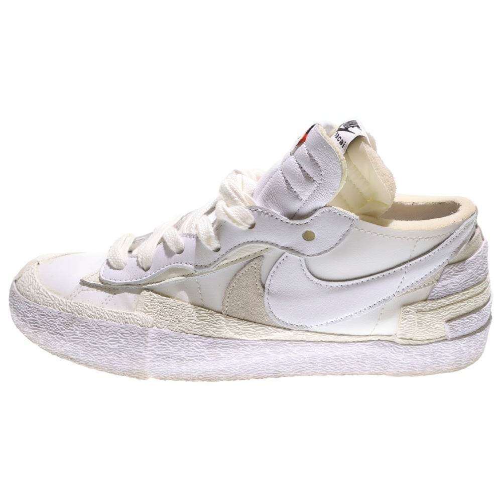 NIKE(ナイキ) ×sacai BLAZER LOW WHITE PATENT LEATHER サカイ ブレーザー ホワイト パテント レザー ローカットスニーカー ホワイト US10/28cm DM6443-100