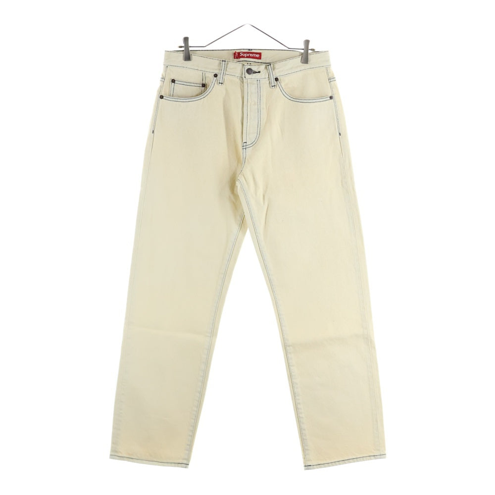 SUPREME(シュプリーム) 25SS Regular Jean レギュラー ブリーチ ジーンズ デニムパンツ アイボリー