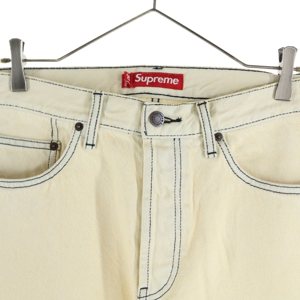 SUPREME(シュプリーム) 25SS Regular Jean レギュラー ブリーチ ジーンズ デニムパンツ アイボリー