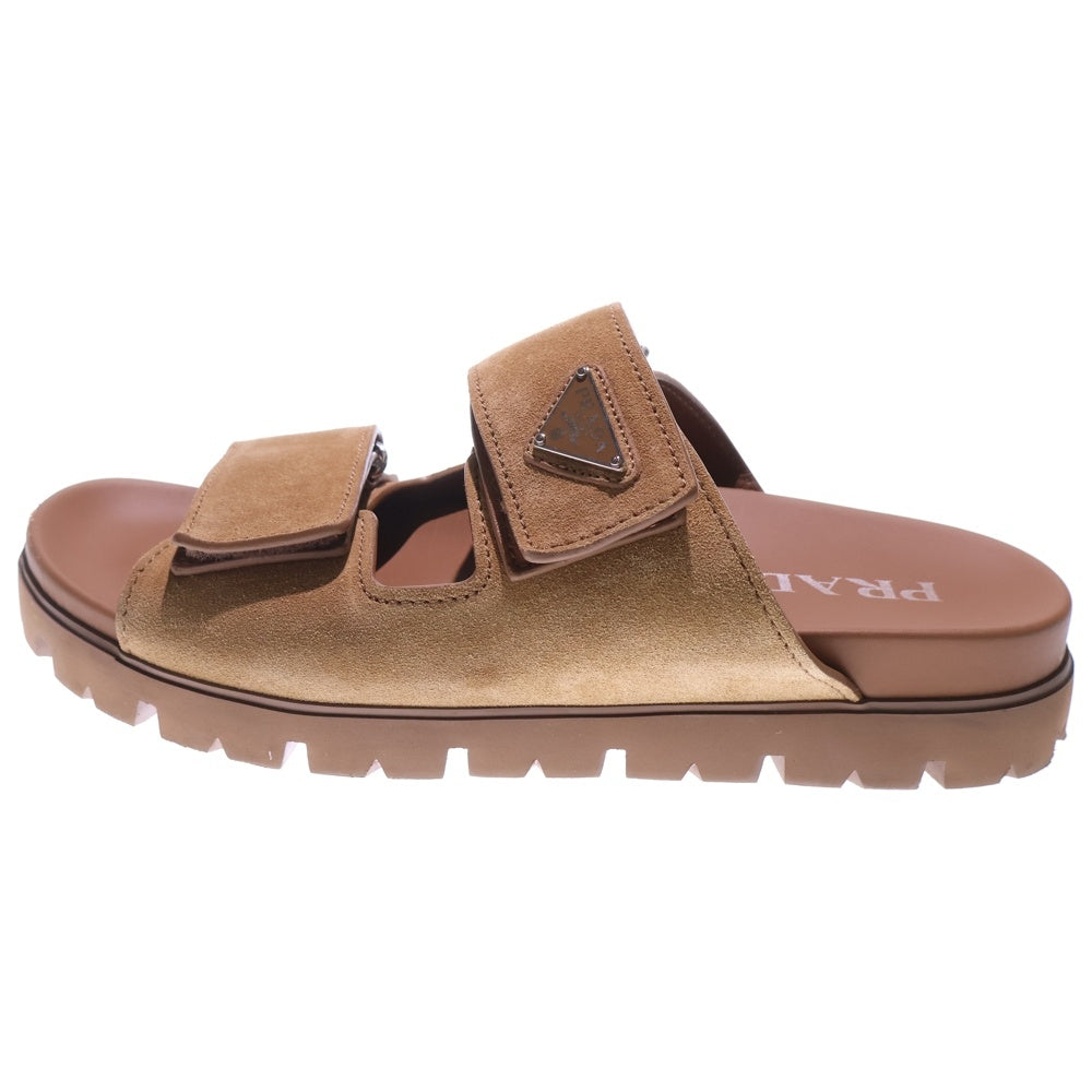 PRADA(プラダ) SUEDE BAND SANDALS トライアングルロゴ スエードバンド サンダル ブラウン 2X3129 F0401