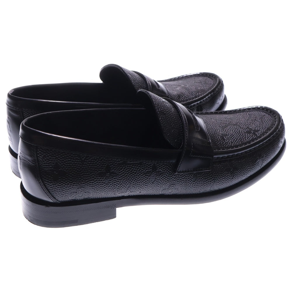 LOUIS VUITTON(ルイヴィトン) ×NBA エヌビーエー LVローファーライン モノグラムコインローファー レザーシューズ ブラック FA0241