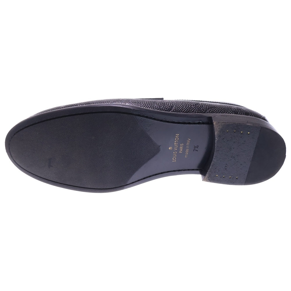 LOUIS VUITTON(ルイヴィトン) ×NBA エヌビーエー LVローファーライン モノグラムコインローファー レザーシューズ ブラック FA0241