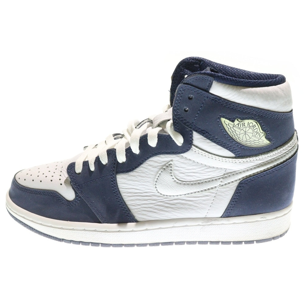 NIKE(ナイキ) AIR JORDAN 1 HIGH OG CO JP MIDNIGHT NAVY エアジョーダン1 ミッドナイトネイビー ハイカットスニーカー ホワイト/ネイビー US9.5/27.5cm DC1788-100