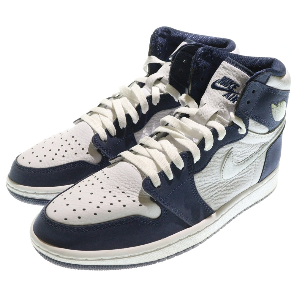 NIKE(ナイキ) AIR JORDAN 1 HIGH OG CO JP MIDNIGHT NAVY エアジョーダン1 ミッドナイトネイビー ハイカットスニーカー ホワイト/ネイビー US9.5/27.5cm DC1788-100