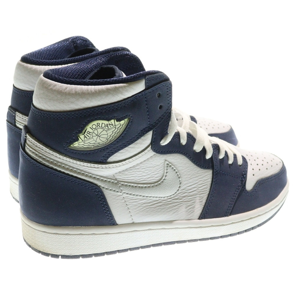 NIKE(ナイキ) AIR JORDAN 1 HIGH OG CO JP MIDNIGHT NAVY エアジョーダン1 ミッドナイトネイビー ハイカットスニーカー ホワイト/ネイビー US9.5/27.5cm DC1788-100