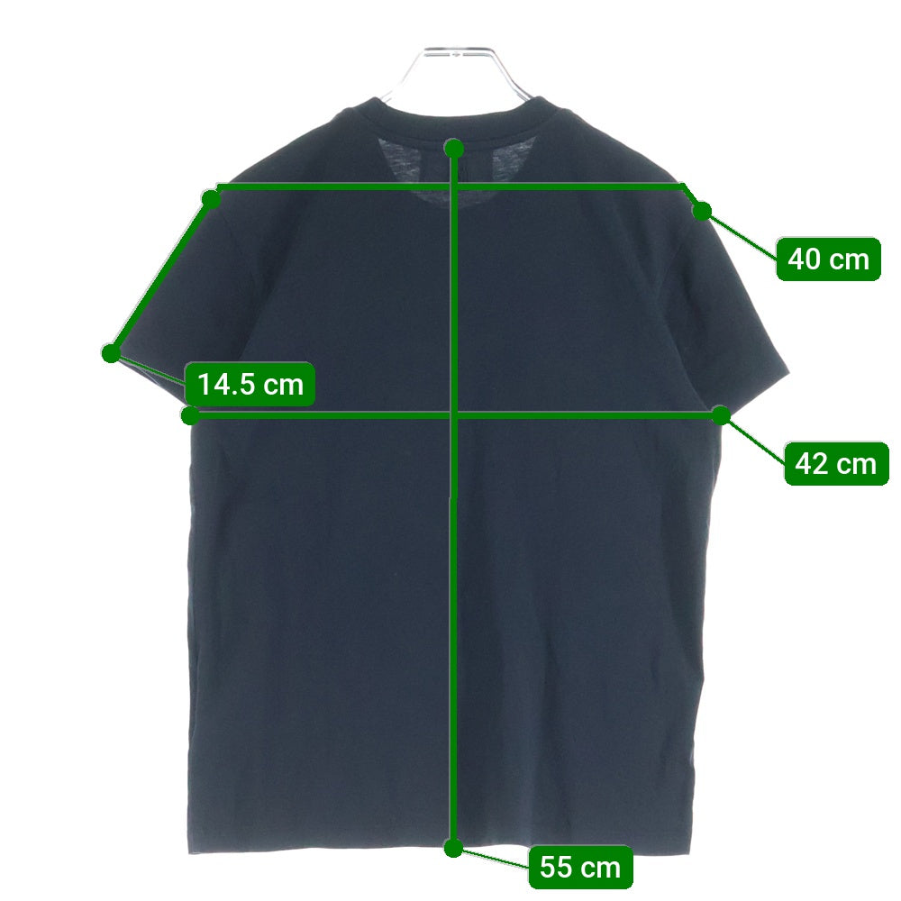 AMI Alexandre Mattiussi(アミアレクサンドルマテュッシ) ハートロゴ刺繍 クルーネック コットン 半袖Tシャツ カットソー ブラック レディース BFUTS001.724