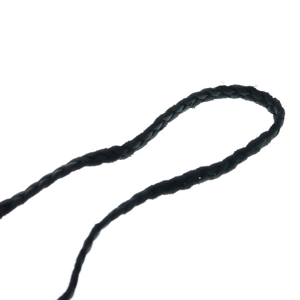 CHROME HEARTS(クロムハーツ) CH PLS LANYARS CHプラス ランヤード クリップホルダー レザーネックレス シルバー/ブラック