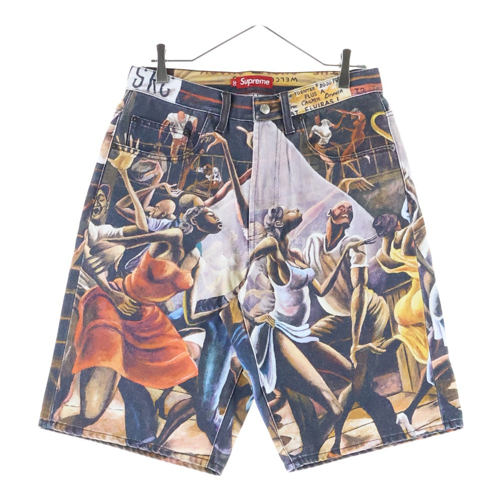 SUPREME(シュプリーム) 25SS ×Ernie Barnes Baggy Denim Short Dance アーニーバーンズ バギー デニム ショーツ ハーフパンツ マルチカラー