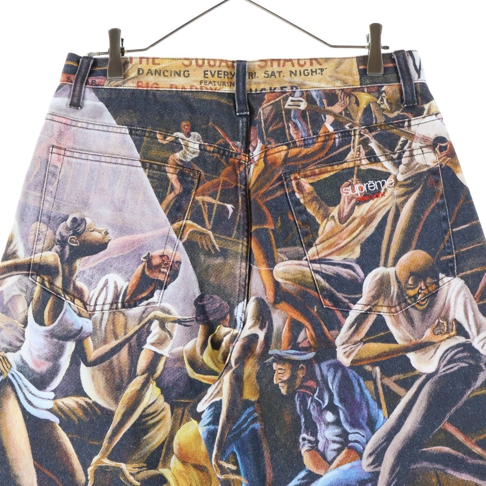 SUPREME(シュプリーム) 25SS ×Ernie Barnes Baggy Denim Short Dance アーニーバーンズ バギー デニム ショーツ ハーフパンツ マルチカラー