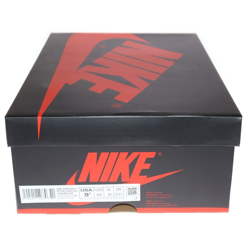 NIKE(ナイキ) AIR JORDAN 1 HIGH OG RUST SHADOW エアジョーダン1 ラストシャドー ハイカットスニーカー ブラック/グレー US9.5/27.5cm 555088-033