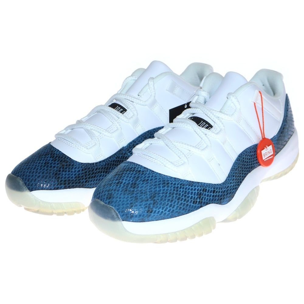 NIKE(ナイキ) AIR JORDAN 11 RETRO LOW LE SNAKESKIN エアジョーダン11 スネークスキン ローカットスニーカー ホワイト/ブルー US9/27cm CD6846-102