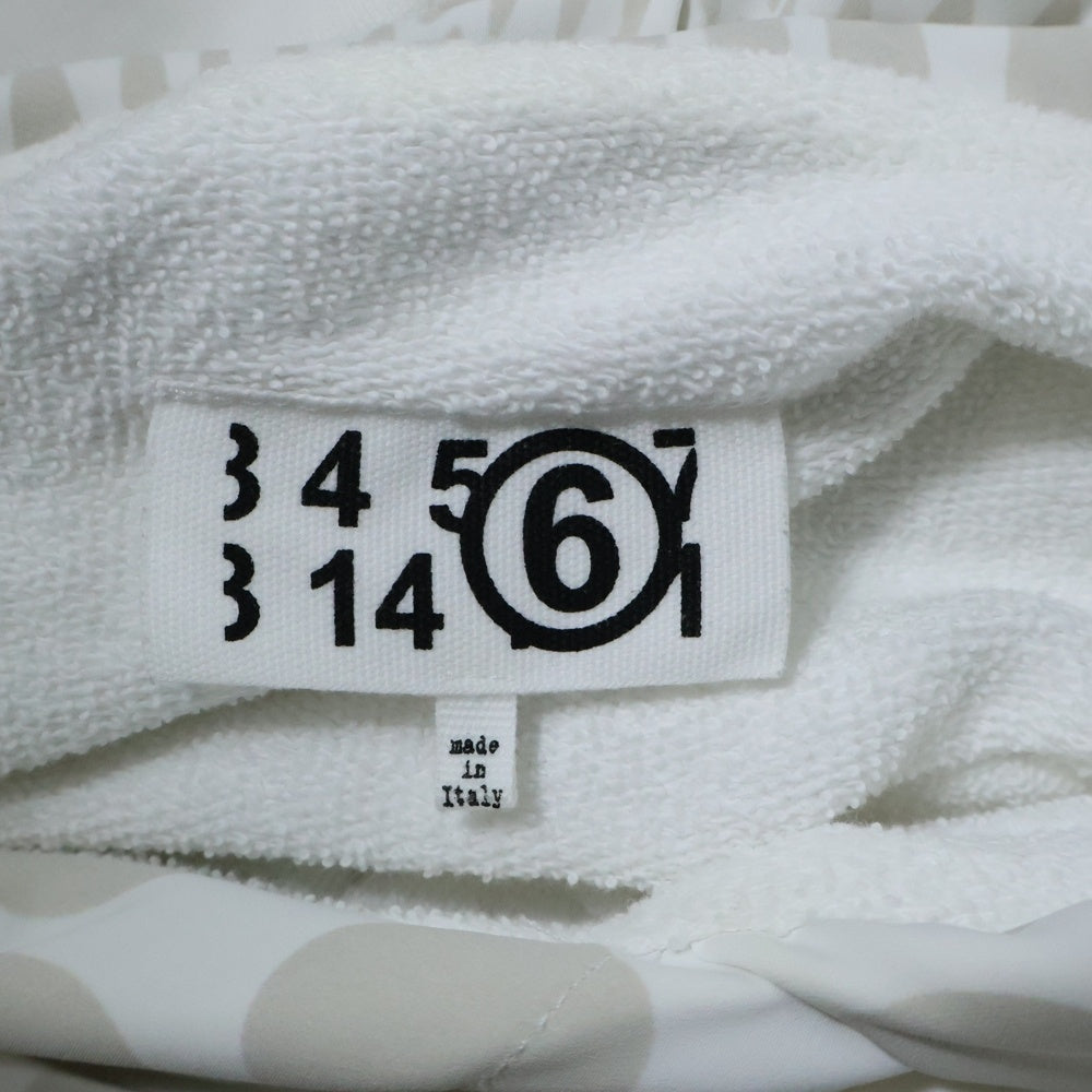 MM6 Maison Margiela(エムエムシックスメゾンマルジェラ) 21SS ドット スウェットプルオーバー ポンチョ ホワイト レディース S62CT0131