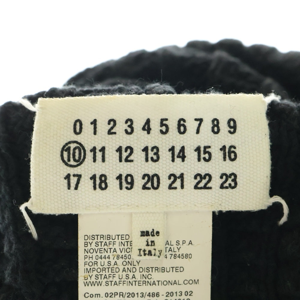 Maison Margiela 10(メゾン マルジェラ) 13AW 4ステッチ ケーブルニット帽 帽子 ブラック S50TC0004