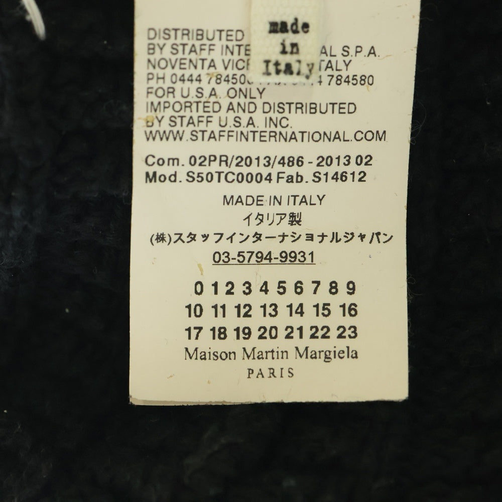 Maison Margiela 10(メゾン マルジェラ) 13AW 4ステッチ ケーブルニット帽 帽子 ブラック S50TC0004