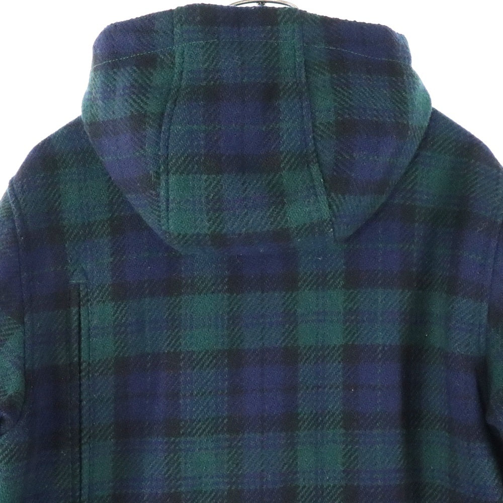 A BATHING APE(アベイシングエイプ) GORE WIND STOPPER ゴアウィンドストッパー ウールチェック マウンテンパーカー グリーン 001HJ9601024