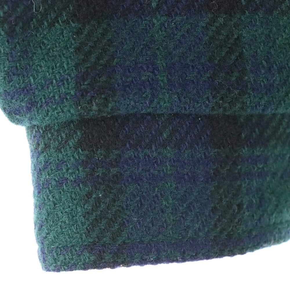 A BATHING APE(アベイシングエイプ) GORE WIND STOPPER ゴアウィンドストッパー ウールチェック マウンテンパーカー グリーン 001HJ9601024