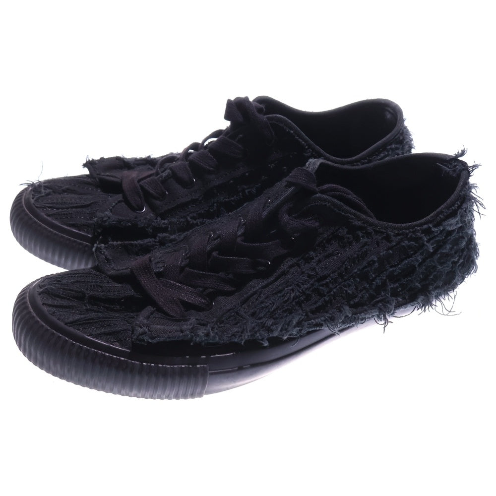 Y's(ワイズ) CUTTINGS CANVAS SNEAKER カッティングキャンバス ローカットスニーカー ブラック レディース