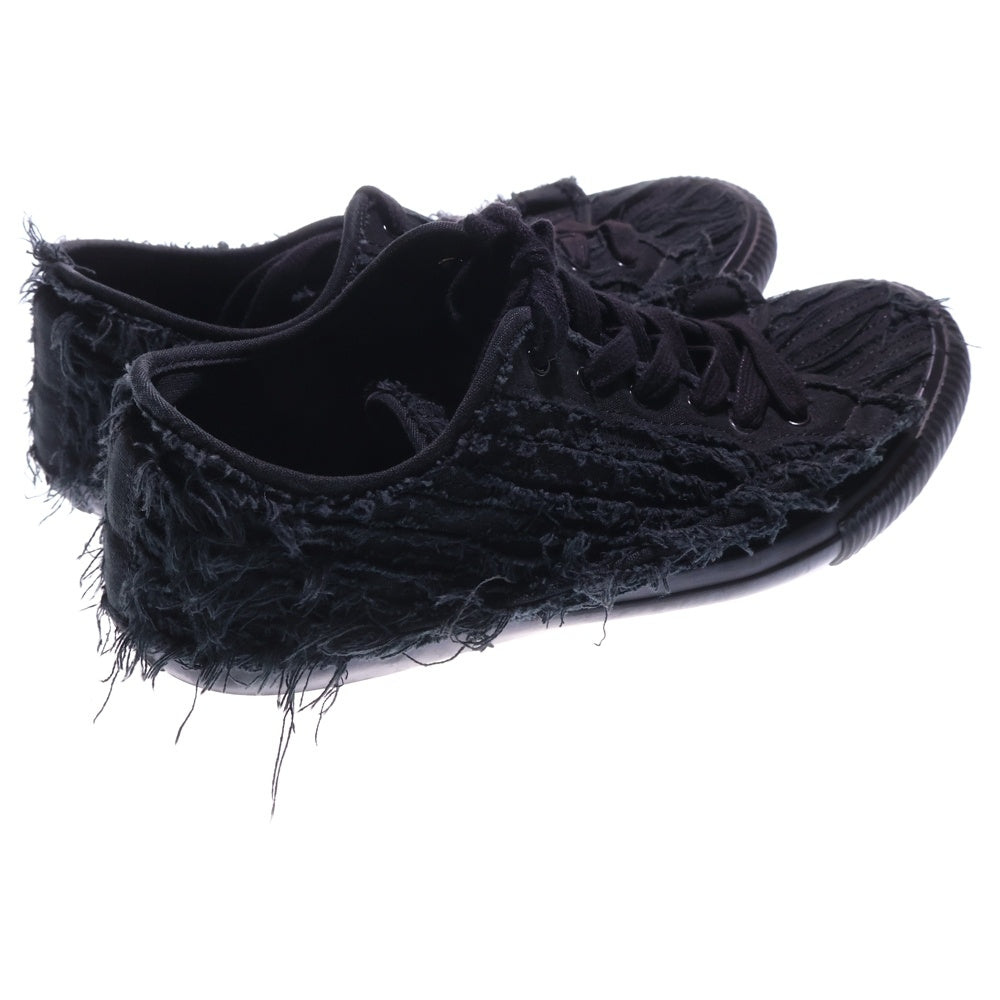 Y's(ワイズ) CUTTINGS CANVAS SNEAKER カッティングキャンバス ローカットスニーカー ブラック レディース