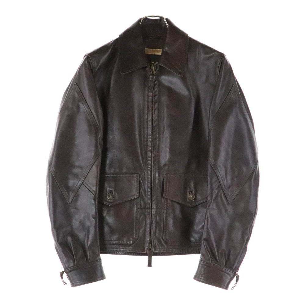Cinquanta(チンクアンタ) H-519 イタリア製 ホースハイド シングル ライダースジャケット ブラウン