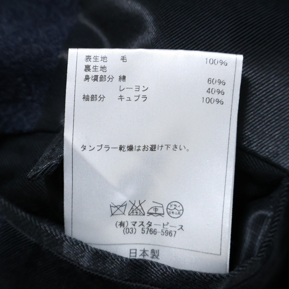 SCYE(サイ) 日本製 3B ウール チェスターコート ネイビー 1114-73372