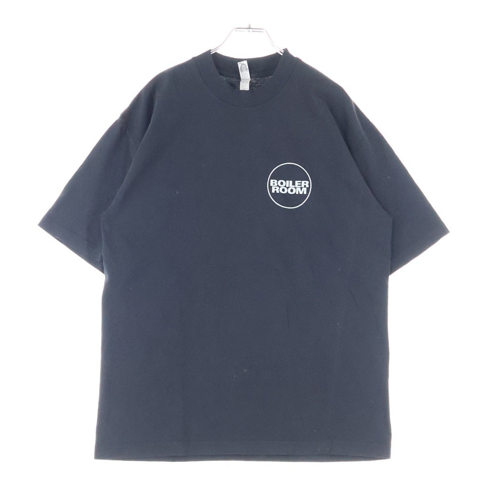NO BRAND(ノーブランド) BOILER ROOM ボイラールーム バックロゴ 半袖Tシャツ ブラック