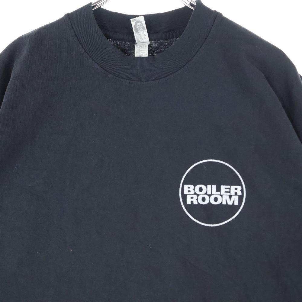 NO BRAND(ノーブランド) BOILER ROOM ボイラールーム バックロゴ 半袖Tシャツ ブラック