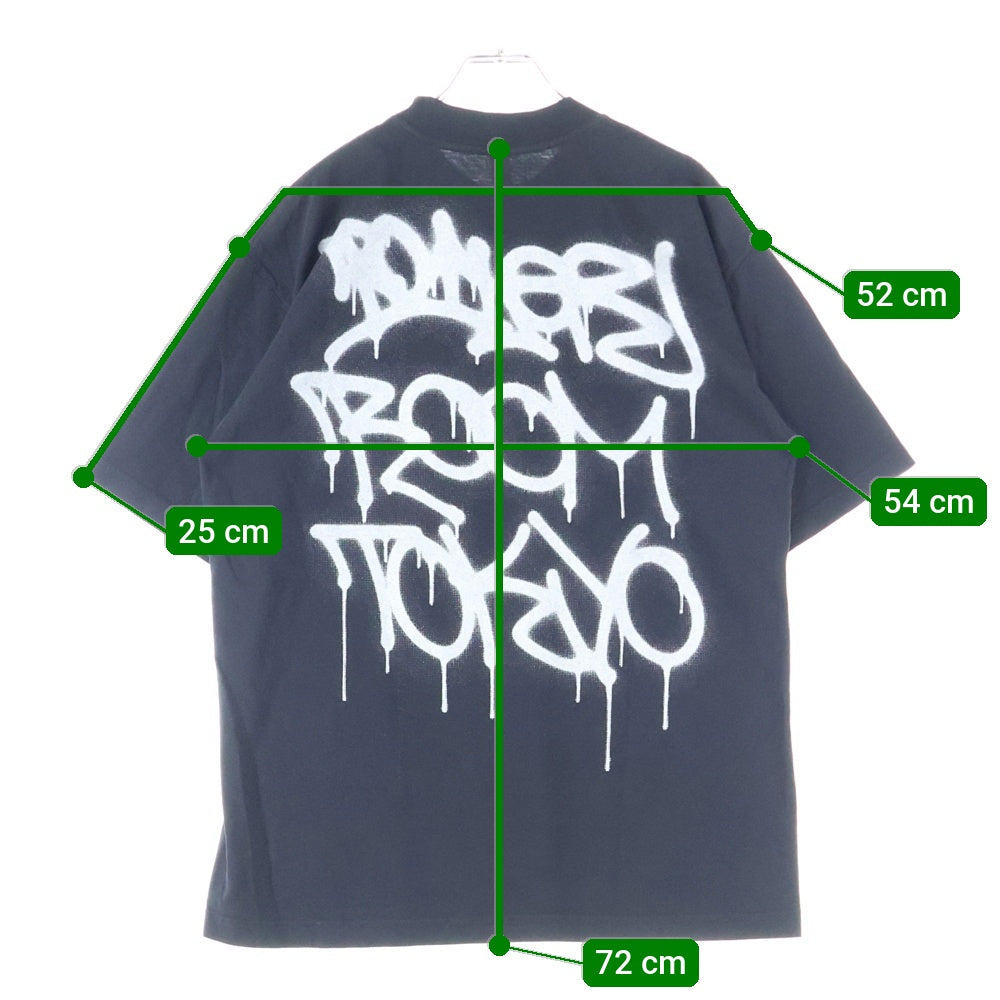 NO BRAND(ノーブランド) BOILER ROOM ボイラールーム バックロゴ 半袖Tシャツ ブラック