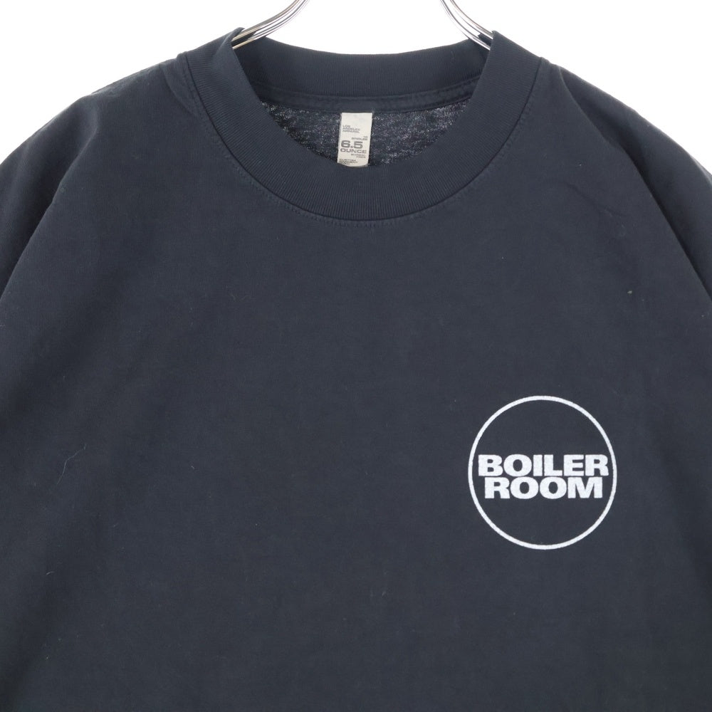 NO BRAND(ノーブランド) BOILER ROOM ボイラールーム バックロゴ 半袖Tシャツ ブラック
