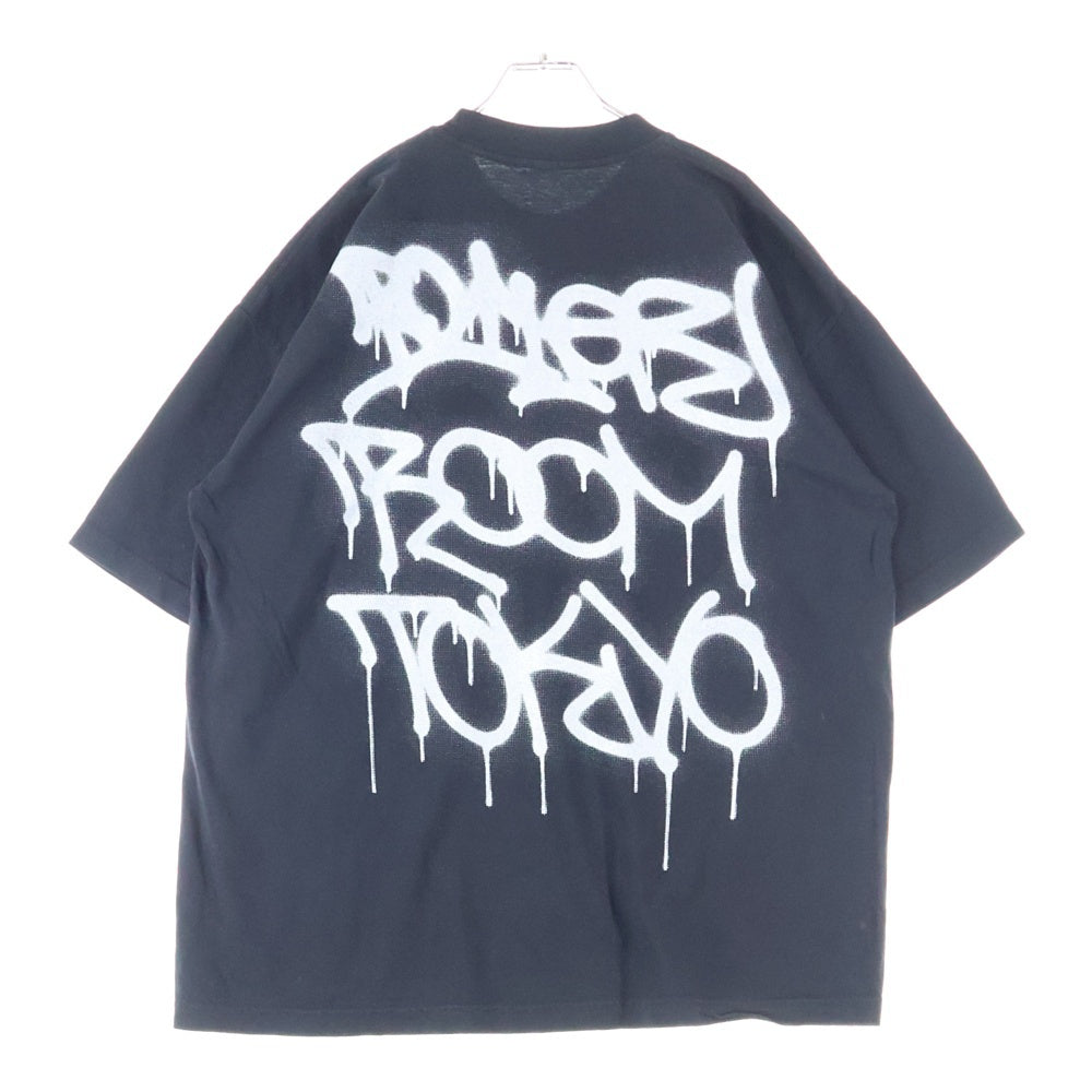 NO BRAND(ノーブランド) BOILER ROOM ボイラールーム バックロゴ 半袖Tシャツ ブラック