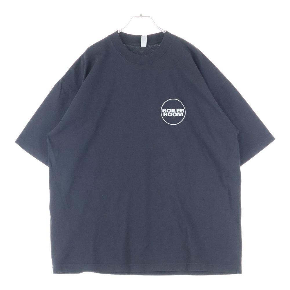 NO BRAND(ノーブランド) BOILER ROOM ボイラールーム バックロゴ 半袖Tシャツ ブラック