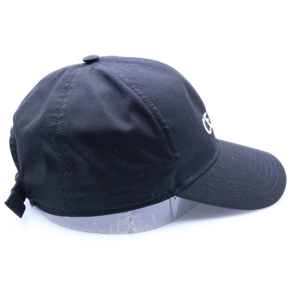 CELINE(セリーヌ) フロントロゴデザイン 6パネル アジャスター ベースボールキャップ 帽子 ブラック 2AUA1