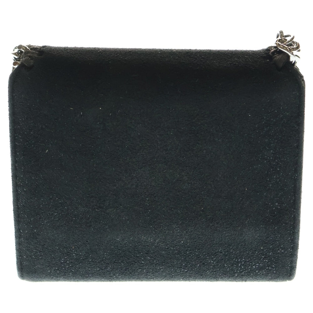 STELLA McCARTNEY(ステラマッカートニー) ファラベラ ロゴデザインチャーム付き 三つ折り コンパクトウオレット 財布 ブラック 431000