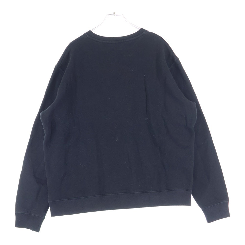 MSGM(エムエスジーエム) フロントロゴデザインプリント クルーネック カットソー スウェット トレーナー ブラック 2740MM178 195799-99