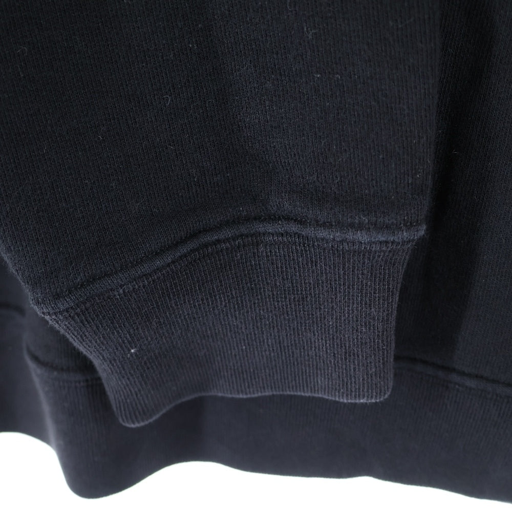 MSGM(エムエスジーエム) フロントロゴデザインプリント クルーネック カットソー スウェット トレーナー ブラック 2740MM178 195799-99