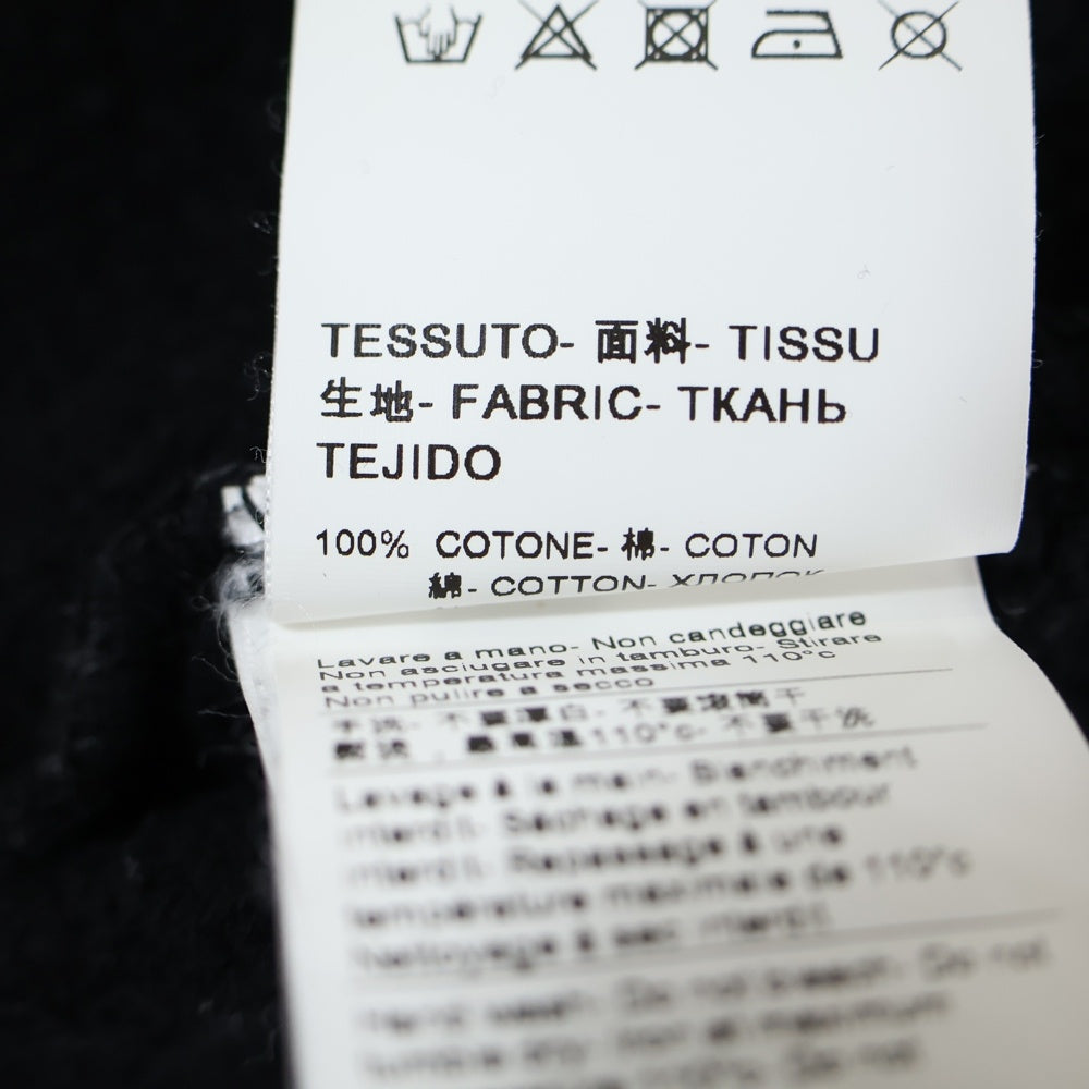 MSGM(エムエスジーエム) フロントロゴデザインプリント クルーネック カットソー スウェット トレーナー ブラック 2740MM178 195799-99