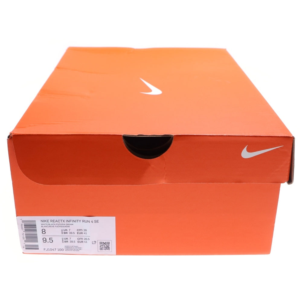 NIKE(ナイキ) REACTX INFINITY RUN 4 SE リアクト インフィニティーラン ローカットスニーカー ホワイト US8/26cm FJ1047-100