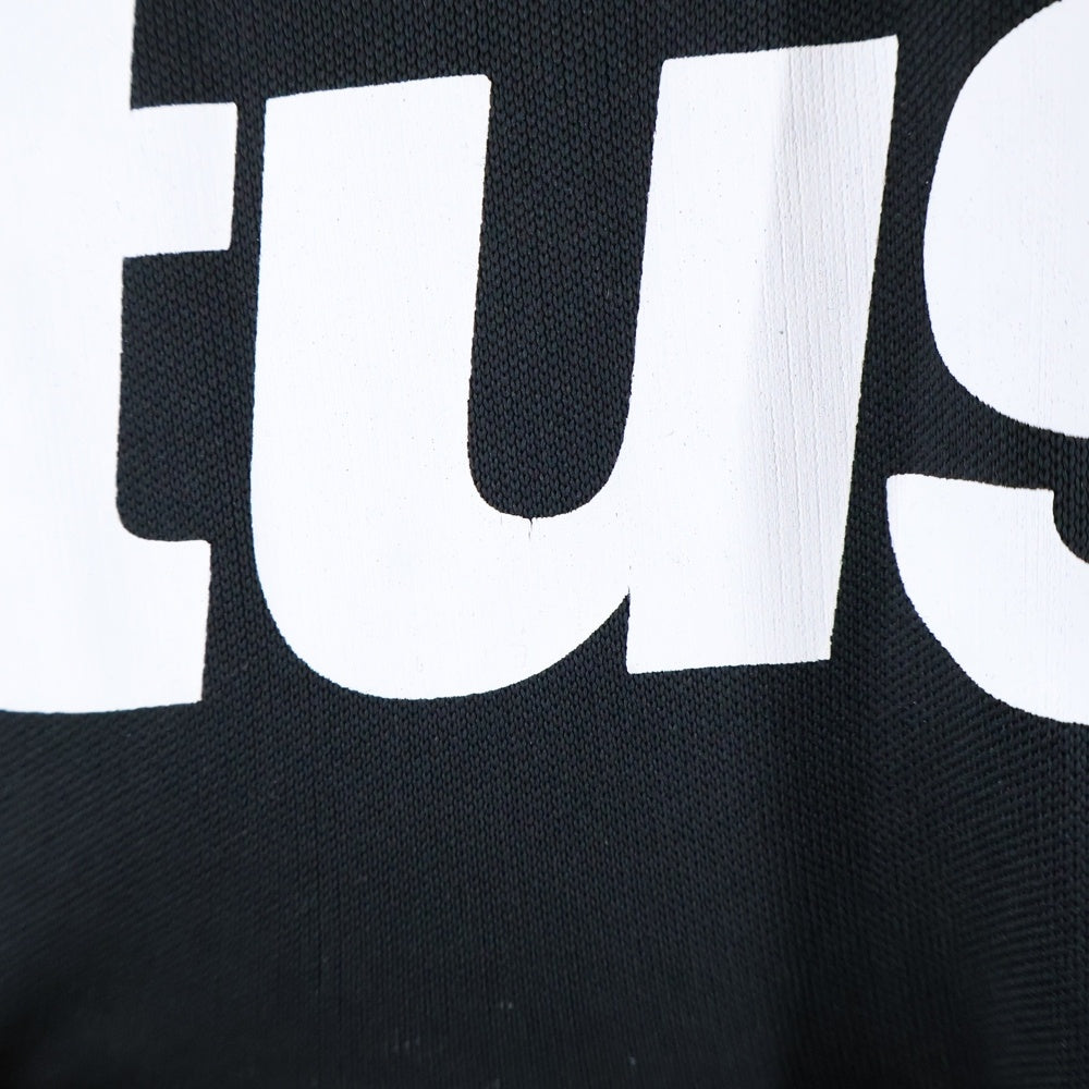 STUSSY(ステューシー) FOOT BALL POLO SLEEVE T-SHIRT フロントロゴデザイン フットボール ゲームシャツ ポロシャツ ブラック