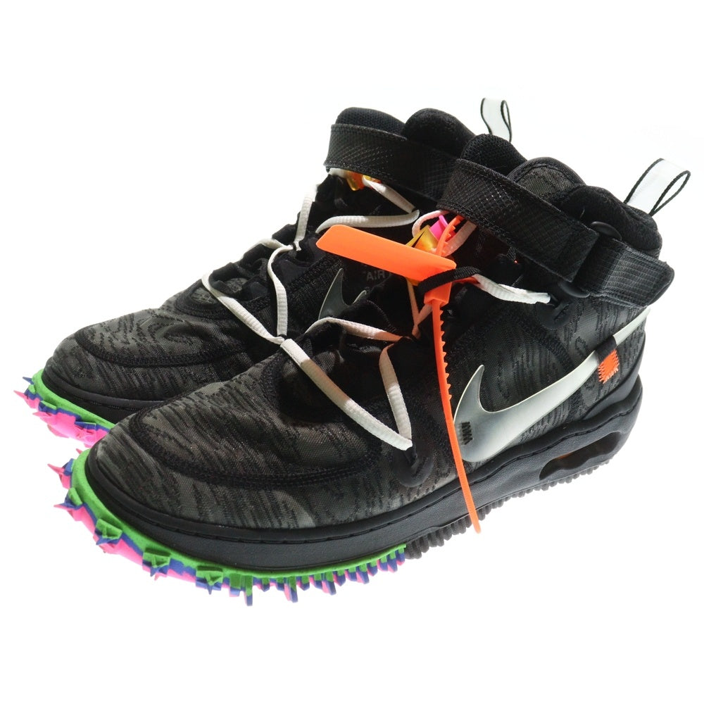 NIKE(ナイキ) ×Off-White AIR FORCE 1 MID オフホワイト エアフォース1 ミッドカットスニーカー レディース ブラック US11/29cm DO6290-001