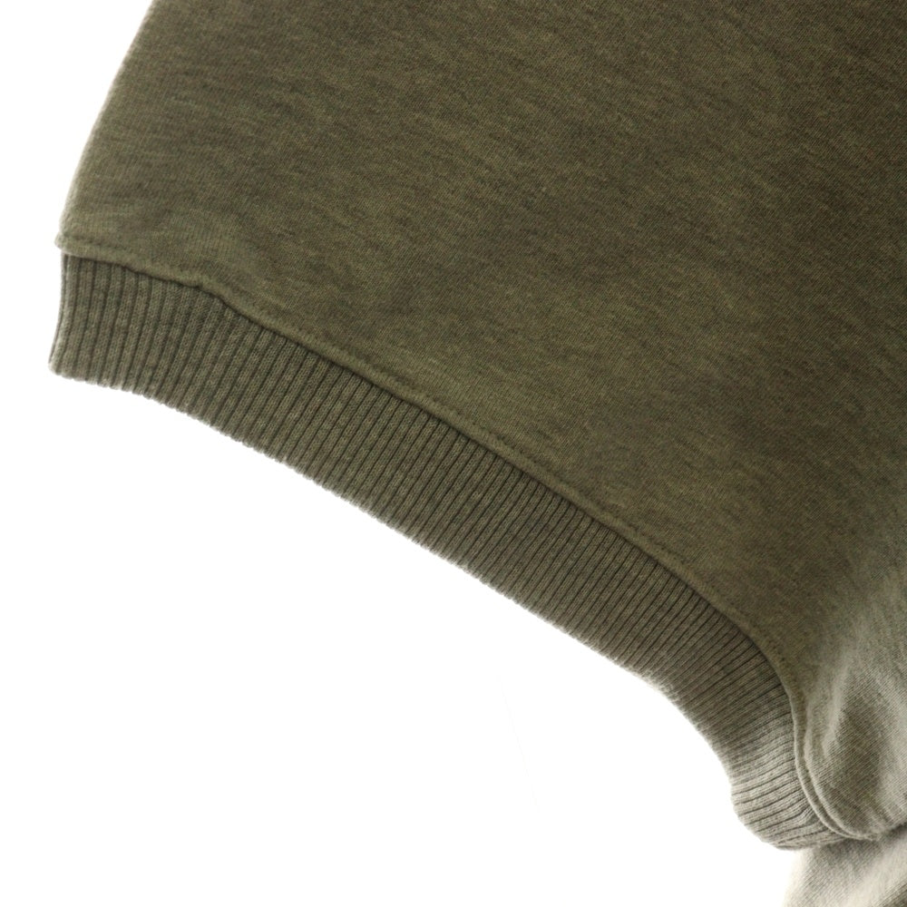 WILLY CHAVARRIA(ウィリーチャバリア) 胸ジップポケット ハーフジップ オーバーサイズ 半袖Tシャツ グレー