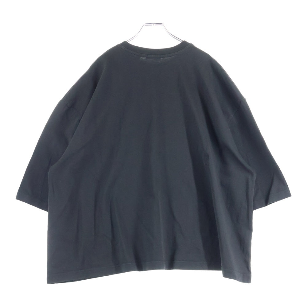 WILLY CHAVARRIA(ウィリーチャバリア) オーバーサイズ クルーネック カットソー 半袖Tシャツ ブラック
