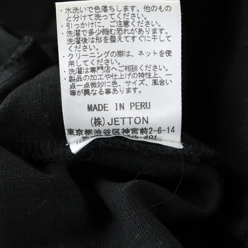 WILLY CHAVARRIA(ウィリーチャバリア) オーバーサイズ クルーネック カットソー 半袖Tシャツ ブラック