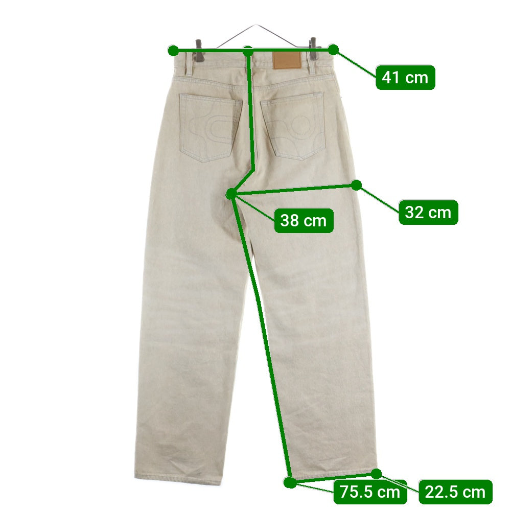 eytys(エイティーズ) ロゴデザインバッグポケット マルチポケット ボタンフライ デニムパンツ ホワイト A039002