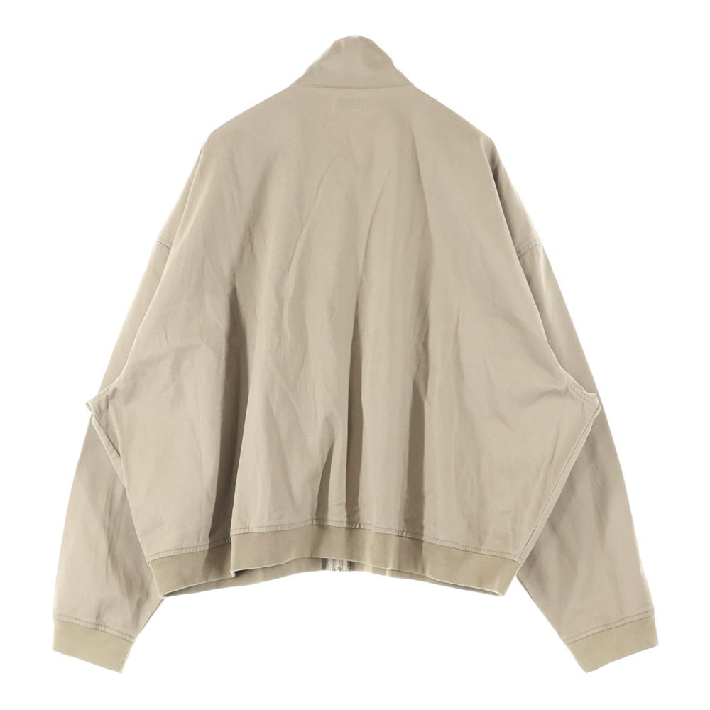 WILLY CHAVARRIA(ウィリーチャバリア) 胸ロゴデザイン ダブルポケット ジップアップ コットン ジャケット ベージュ