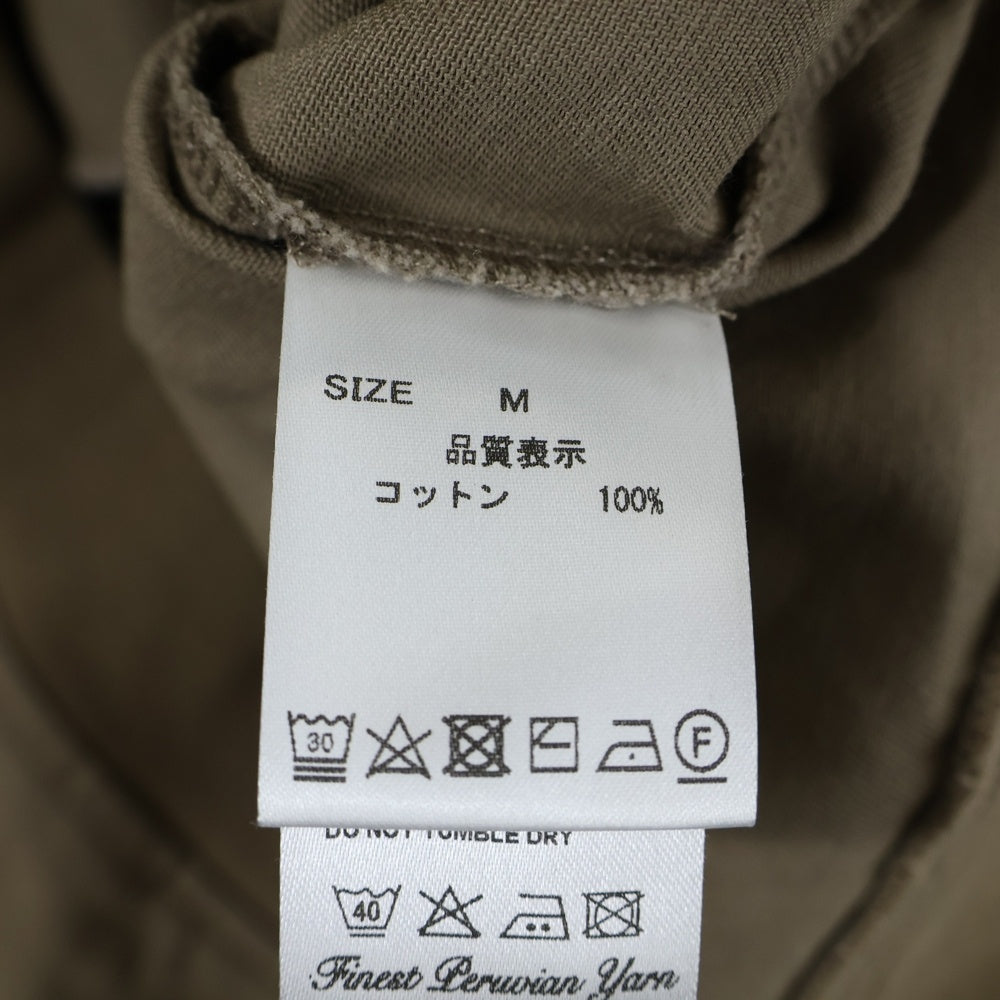 WILLY CHAVARRIA(ウィリーチャバリア) 胸ロゴデザイン ダブルポケット ジップアップ コットン ジャケット ベージュ