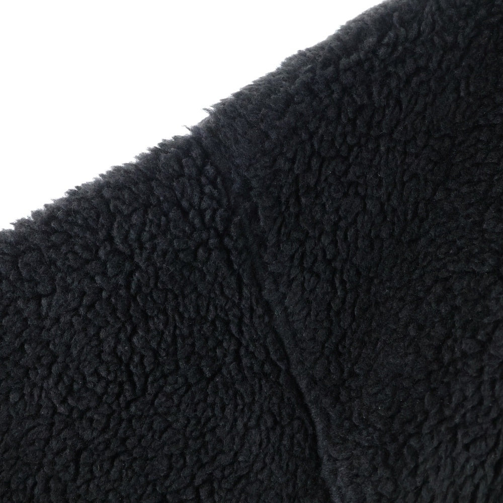 WILLY CHAVARRIA(ウィリーチャバリア) ダブルポケット ジップアップ ポリエステル ボアジャケット ブラック