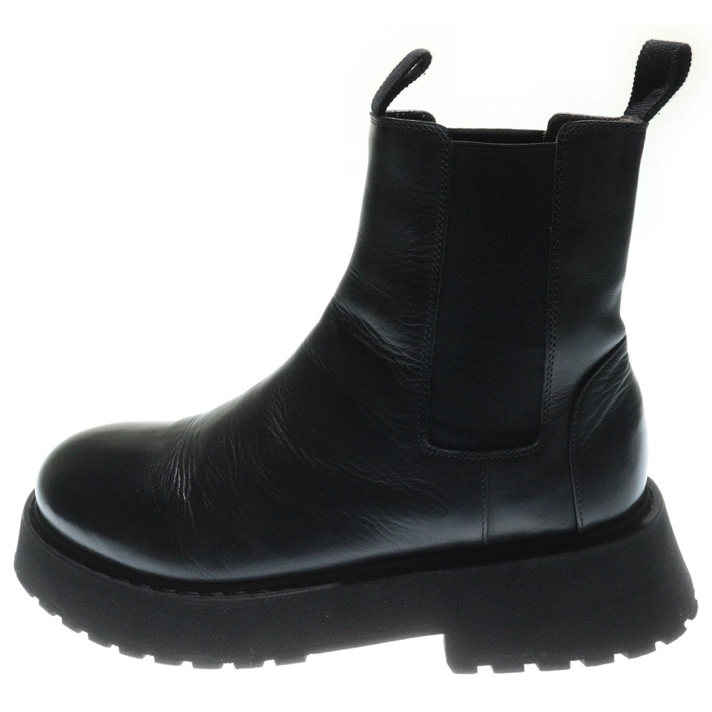 marsell(マルセル) PELLE VITELLO ペッレ ヴィテッロ レザー サイドゴアブーツ ブラック