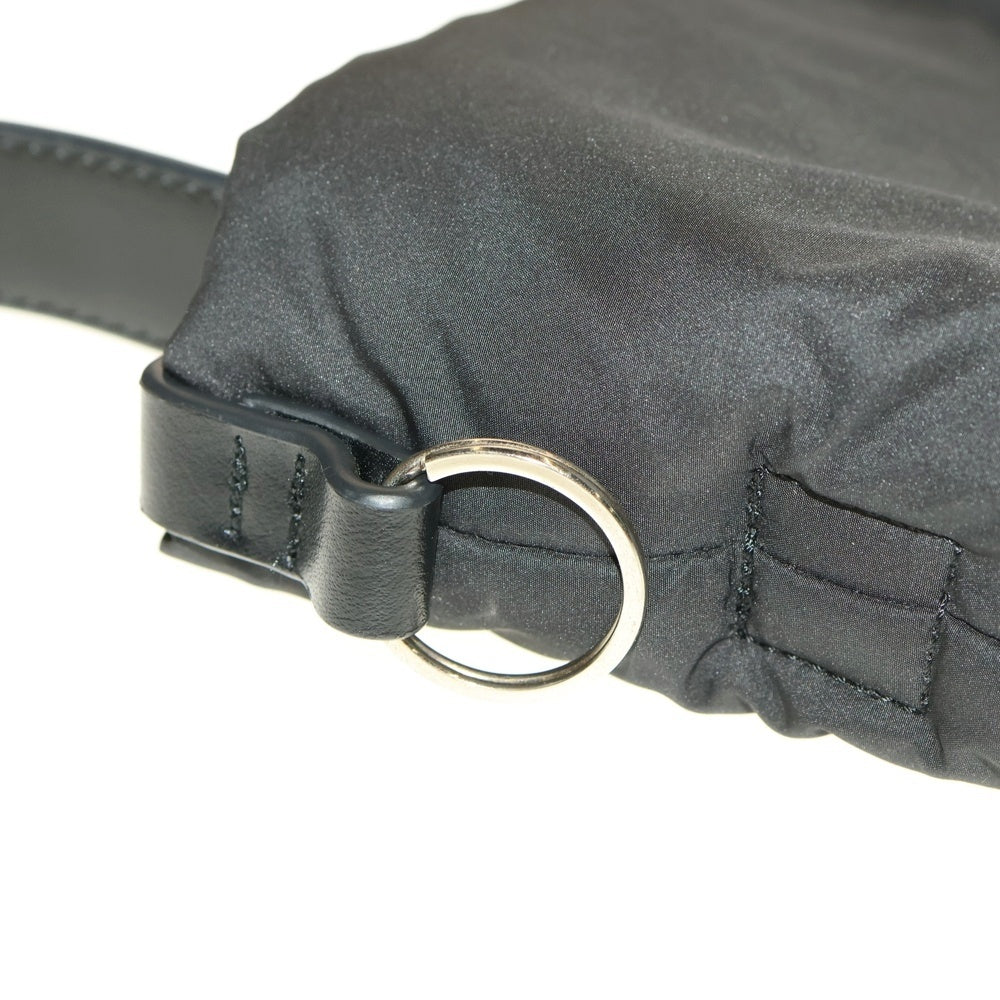 TTT_MSW(ティーモダンストリートウェア) PADDED SHOULDER BAG パデッド レザーストラップ ショルダー ナイロンバッグ ブラック